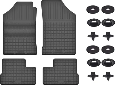 Produktbild von Gummimatten Mit Stoppern Für: Opel Astra F (1991-2002) Schwarz Set