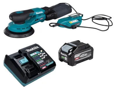 Productafbeelding van Makita BO 002 CGU101 accu-excentrische schuurmachine 40 V max. 150 mm 5,0 mm slag Brushless + 1x accu 4,0 Ah + oplader