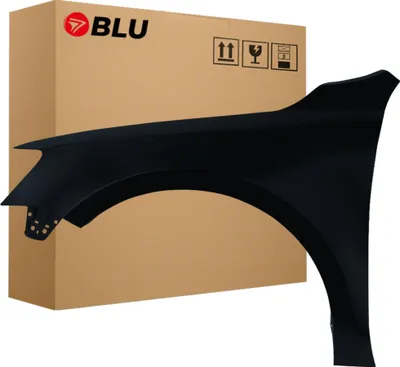 Immagine prodotto di BLU Parafango compatibile con VW Volkswagen Jetta VI 6 LC9X Sinistra Schwarz TiefSchwarz | 2010-2018 | Anteriore | Verniciato | Pronto per il montaggio | Acciaio