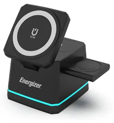 Immagine prodotto di Energizer WCP307 Caricabatterie per dispositivi mobili Cuffie, Smartphone, Orologio intelligente Nero USB Carica wireless Ricarica rapida Interno