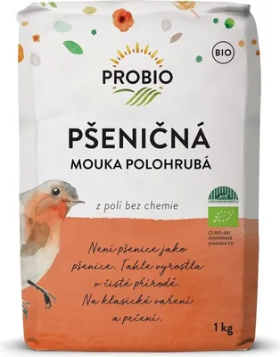 Obrázek produktu pro Mouka pšeničná polohrubá BIO 1 kg PROBIO