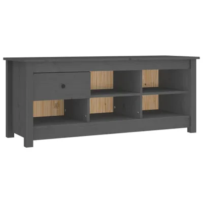 Produktbild von vidaXL Schuhschrank Grau 110x38x45,5 cm Massivholz Kiefer