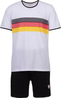 Produktbild von WM Fußball T-Shirt mit Short Trikot Fan-Set Deutschland Flagge , Farbe:weiß, Größe:M