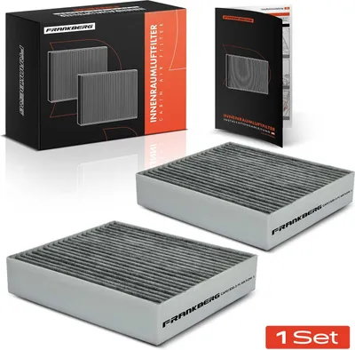 Obrázok produktu pre Frankberg 2x filter vzduchu v kabíne s aktívnym uhlím pre Mitsubishi Colt 6 Z2A Smart Forfour 454