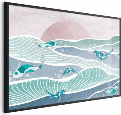 Produktbild von Posterpapier Poster - Fish on the Waves 60x40 cm Tiere c-C-10114-ao-a