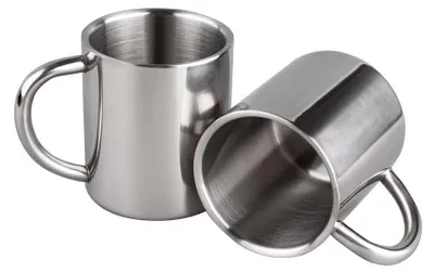 2er-Set Edelstahl Kaffeebecher 220 ml doppelwandig isoliert