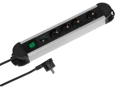 Produktbild von VIVanco™4xSchuko 2m Steckdosenleiste, EIN/AUS Schalter