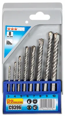 Obrázek produktu pro Sada vrtáků do betonu RICHMANN, 8 kusů, 3-10 mm