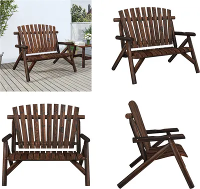 Produktbild von vidaXL Gartenbank 2 Sitzer 119x85x98 cm Massivholz Fichte - Gartenbank - Gartenbänke - Garten Sitzbank - Outdoor Sitzbank