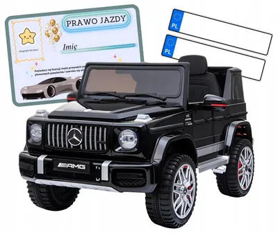 Zdjęcie produktu dla Auto na akumulator Mercedes AMG G63 dziecko pilot skóra samochód EVA czarny