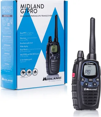 Produktbild von Midland G7 Pro Pmr/lpd-walkie-talkie Schwarz  Schwarz One Size
