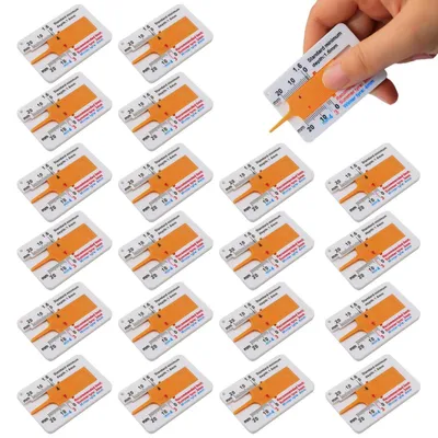 Image de Jauge de profondeur de bande de roulement pour pneus, lot de 20, plage de mesure de 0 à 20 mm