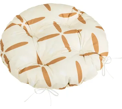 Image de Coussin rond matelassé - 40 cm (diamètre) - Marron