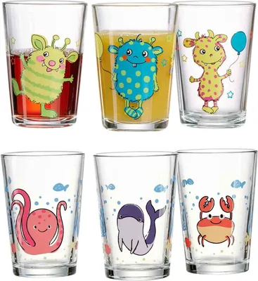 Produktbild von Ritzenhoff & Breker Meerestiere und Monsterchen Kinderbecher Set 6-teilig