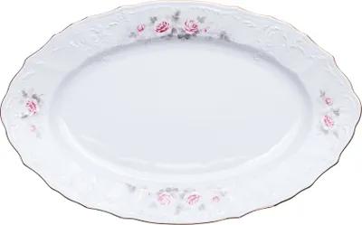 Obrázek produktu pro Thun 1794 Ovál Bernadotte, 39 cm, růžičky se zlatou linkou, Thun