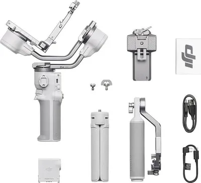 Obrázek produktu pro DJI RS 4 MINI, Ruční kamerový stabilizátor, Bílá, 2 kg, -110 - 210°, -95 - 235°, Lithium-polymerová (LiPo)