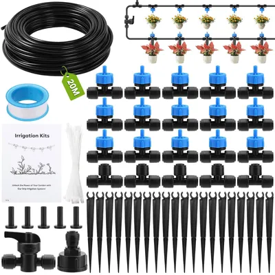 Image de Système d'irrigation de 20 mètres pour jardin, comprenant 60 pièces