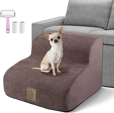 Produktbild von Famanu Hundetreppe - Antislip, leicht und waschbar - Grau