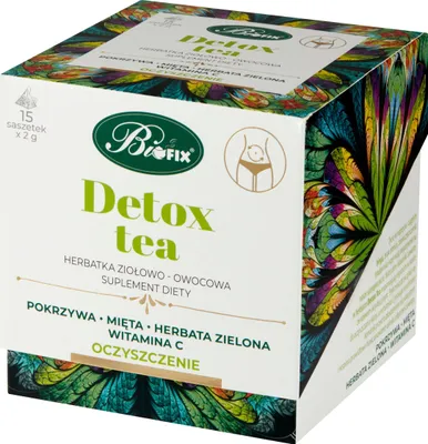 Produktbild von Bifix Detox Tee, Kräuter- und Fruchttee. Nahrungsergänzungsmittel, 15 x 2g