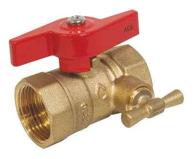 Produktbild von SOMATHERM FOR YOU - Kugelhahn mit doppeltem Auslass IG 15/21 - Schmetterlingshebel - Standarddurchgang - Verstärkte Dichtung mit 2 O-Ringen.