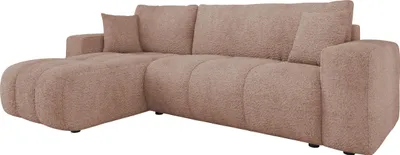 Produktbild von MIRJAN24 Ecksofa Furyn, Wohnzimmer Eckcouch mit Bettkasten und Schlaffunktion, L-Form, Seite Universal (Farbe: Coral 45)