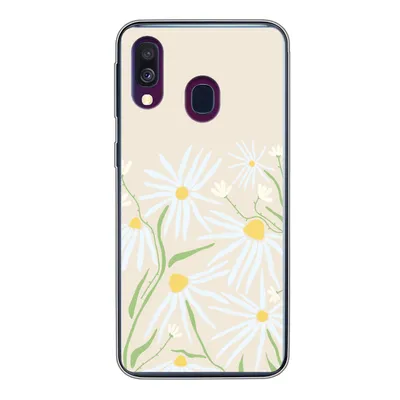 Produktbild von MuchoWow® Handyhülle Schutzhülle Hülle für Samsung Galaxy A40 Blume - Muster - Gelb Silikon Softcase Handy Hülle - Handy-Tasche