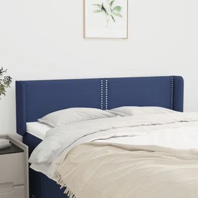 Produktbild von The Living Store Kopfteil mit Ohren Blau 147x16x78/88 cm Stoff