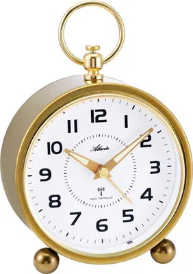 Atlanta 1836/9 Quarzwecker Funk Goldfarben 1