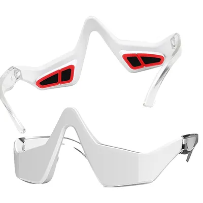 Produktbild von Augenmassagegerät, Mikrostrom-Schönheitsgerät für Augen, USB Wiederaufladbar, 4 Modi, Rotlichtbrille zur Reduzierung von Dunklen Ringen, Schwellungen