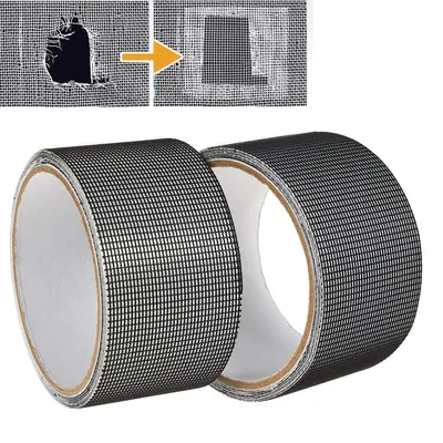 Produktbild von 2 Stück Insektenschutz-Reparaturband - 5 x 200 cm - Fliegengitter Reparaturklebeband - selbstklebend - Insektennetz Reparatur