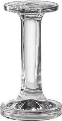Zdjęcie produktu dla Podсвечник Kaheku, świecznik, szkło, przezroczysty, nowoczesny, do świec typu "czopik", średnica 9 cm, wysokość 16 cm