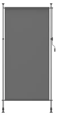 Produktbild von Vertikalmarkise - Balkon- und Terrassen-Sichtschutz - 120 x 220–300 cm - Höhenverstellbar - Klemmmarkise Ohne Bohren - UPF 50+ - Kassettenkasten - Dunkelgrau