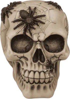 Produktbild von OOTB Spardose mit Schloss Totenkopf mit Spinnen