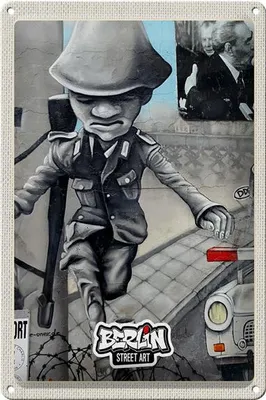 Produktbild von Blechschild Reise 20x30cm Berlin Hauptstadt Krieg Street Art