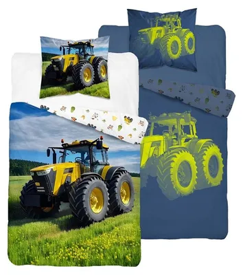 Produktbild von Bettwäsche, Kinderbettwäsche, die im Dunkeln leuchtet 140x200 5849a Traktor