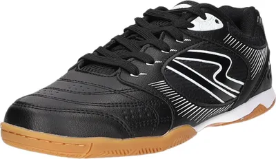 Produktbild von Sportschuh MK3129-BK Indoor Schwarz glattes Kunstleder nicht abfärbende Sohle