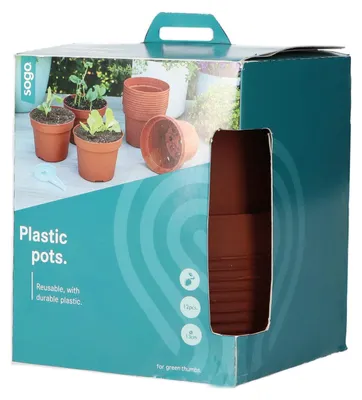 Produktbild von 13 x 13 cm Pflanztöpfe (12 Stück) | Anzuchttöpfe von Sogo