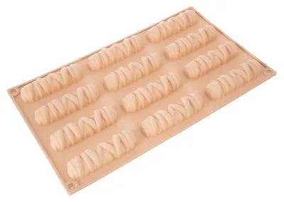 Obrázok produktu pre Forma na koláče a pralinky – silikónová forma – 29 x 17 x 1,8 cm – béžová