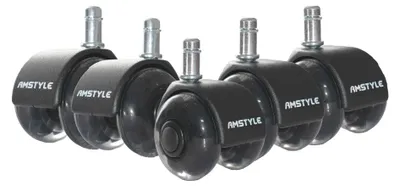 Produktbild von Stuhlrolle >SPM1.978< (5stk) Universalrollen, in Schwarz - 6x7x5 (BxHxT)