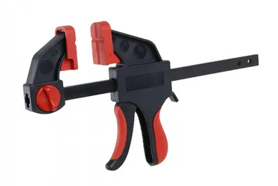Produktbild von Schnellspannklemme 150 mm mit Hebel für feste Klemmung und rutschfesten Gummiklemmflächen
