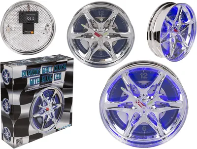 Immagine prodotto di Orologio da parete, bordo, con LED blu, D: circa 27 cm