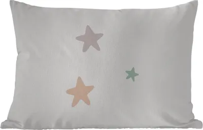 Produktbild von MuchoWow® Outdoor Kissen - Sterne - Pastell - Mädchen - Jungen - Kinder - 60x40 cm - Wetterfest - Lounge Kissen - Zierkissen - Kissen für Innenräume