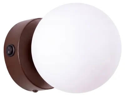 Zdjęcie produktu dla Kinkiet YOLI 1 brązowy z włącznikiem 1xG9 8W stal/szkło 12x14x12cm Sollux Lighting