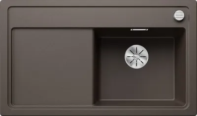 Produktbild von BLANCO ZENAR 45 S, Schrankwaschbecken, Silgranit, Braun, Links, 45 cm, Deutschland