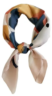 Productafbeelding van FONYVE Zijdeachtige sjaal, medium formaat, vierkant, satijn, hoofddoek voor dames, 27,5 x 27,5 cm