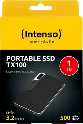 Productafbeelding van Intenso 3826461 Intenso TX100 1 TB externe SSD-Festplatte schwarz