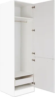 Produktbild von Optifit Vorratsschrank Salo214 BxTxH 60 x 57,1 x 206,8 cm weiß matt zerlegt Anschlag reversibel HWSA HGI606-7+