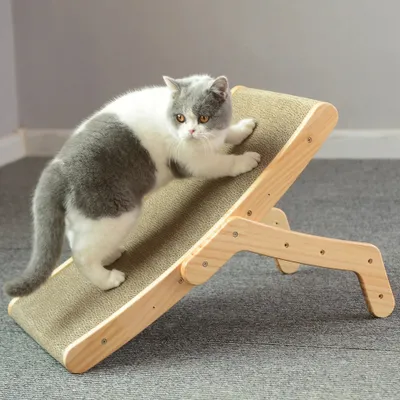 Immagine prodotto di Tappetino tiragraffi per gatti con cornice in legno, lettino tiragraffi, giocattolo anti-graffio, raschietto per divani per gatti