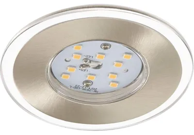 Imagen del producto de Juego de 3 focos empotrables LED Briloner, acabado níquel mate