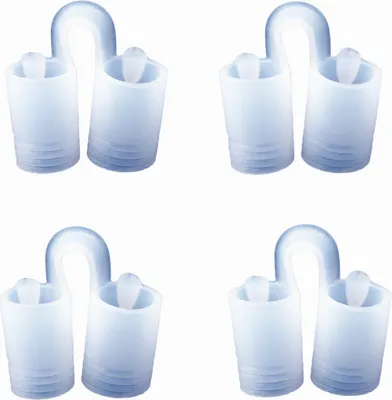 Produktbild von INF Anti-Schnarch-Nasenklammer gegen Schnarchen 4er-Pack Transparent